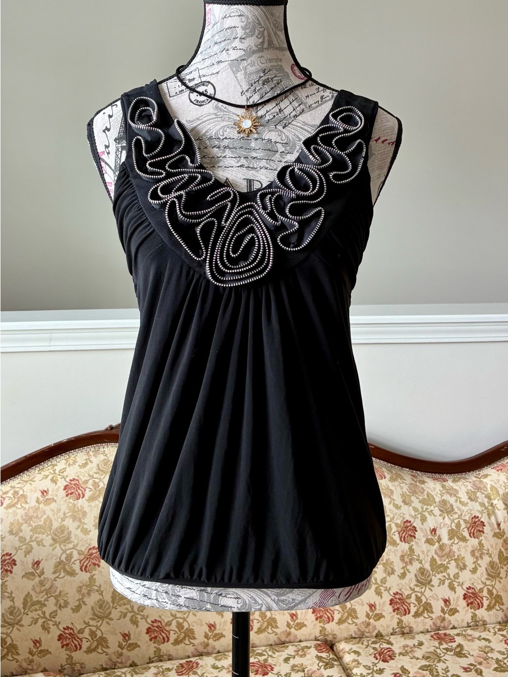 A’Gaci-Too Vintage cyber Y2K black mini dress/tunic